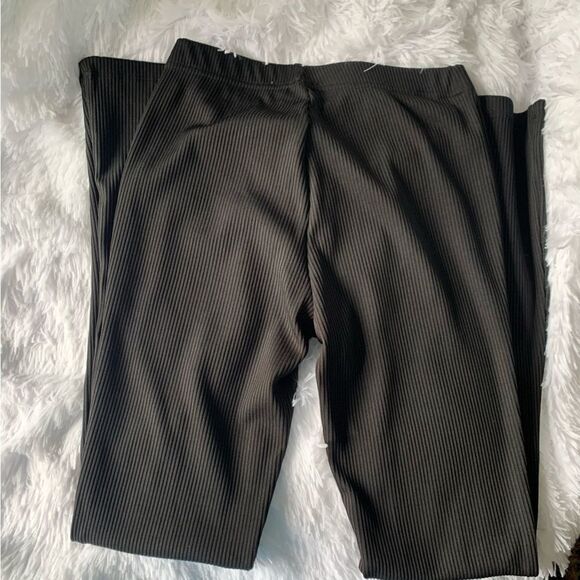 BLACK RIBBED PANTS - Picture 4 of 5